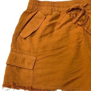 A.N.A Copper Canyon Rayon Blend Elastic Waist Frayed Bottom Shorts